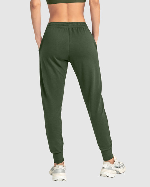 Jogger deportivo de silueta amplia con bolsillos#color_249-verde-oscuro