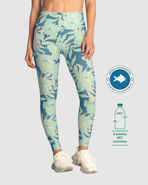 Legging de tiro alto control en abdomen y muslos en material BIO-PET#color_a61-estampado-flores