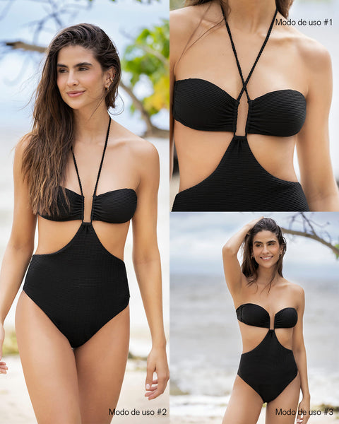 Traje de baño trikini con cargaderas multiusos#color_700-negro