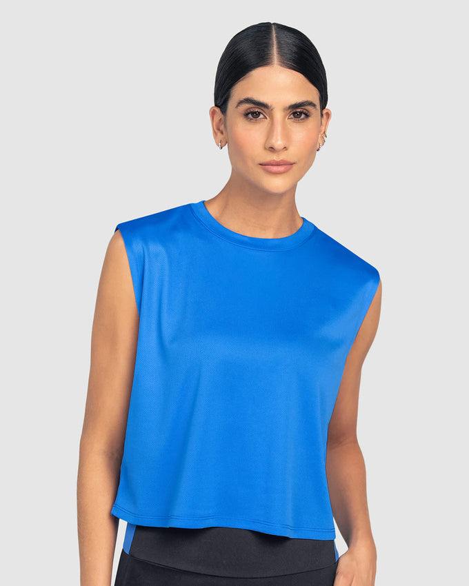 Camiseta deportiva silueta boxy#color_502-azul
