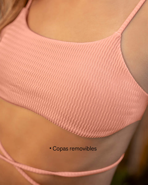 Bikini con top tiras anudables tipo wrap#color_170-mandarina