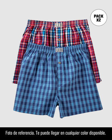 Paquete x2 bóxers sueltos en algodón de máxima frescura te llegará en el color disponible#color_995-colores-surtidos