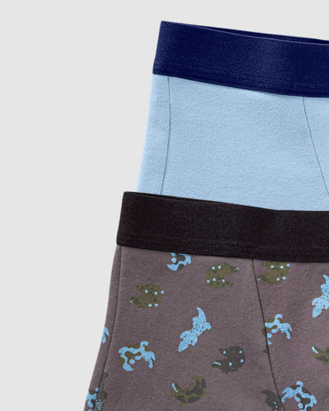 Bóxers cortos x2 niño#color_s03-azul-claro-gris-estampado