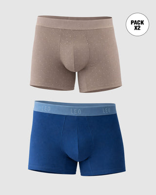 Paquete x2 bóxers cortos en algodón elástico#color_s78-fondo-gris-azul-elastico-azul-claro
