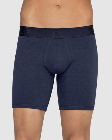 Paquete x2 bóxers largos ajustado con algodón#color_s04-negro-azul-oscuro