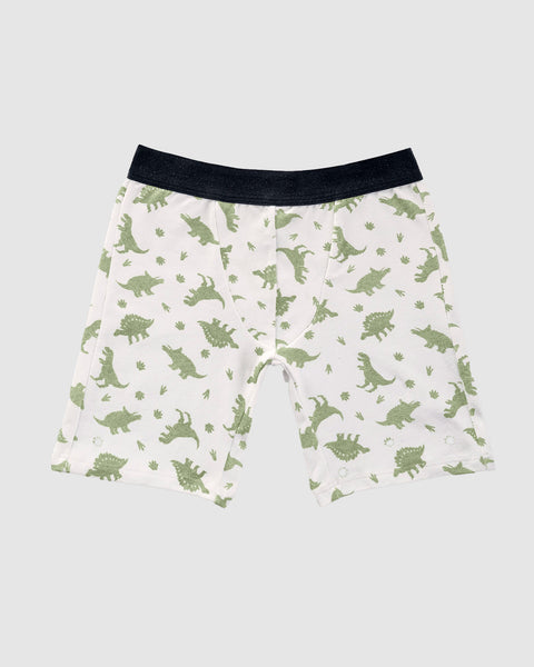 Paquete x2 bóxer largo para niño#color_s12-verde-claro-marfil-estampado-dinosaurio