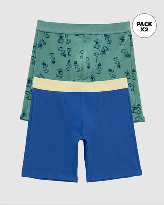 Paquete x2 bóxer largo para niño#color_s19-azul-estampado-helados