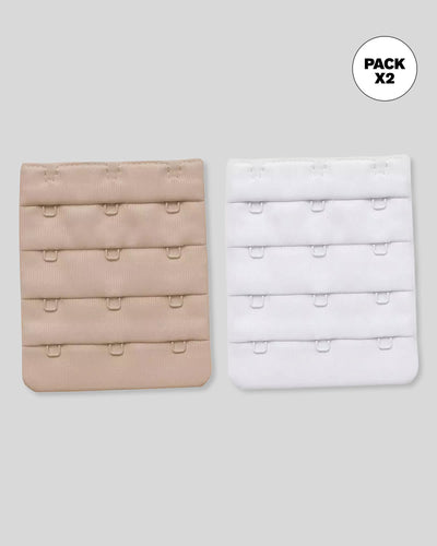 Paquete x 2 broches extensores triples#color_998-blanco-cafe-medio