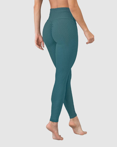 Legging levanta glúteos que moldea los glúteos y afina el abdomen y la cintura#color_a36-verde