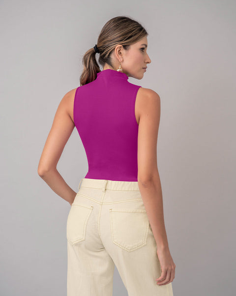 Body de control de abdomen con cuello alto#color_425-fucsia-oscuro