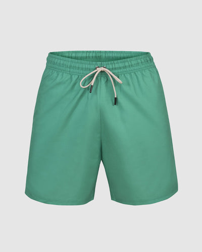 Pantaloneta de baño masculina con práctico bolsillo al lado derecho#color_632-verde