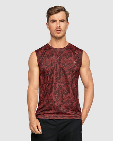 Camiseta manga sisa deportiva y de secado rápido para hombre#color_173-estampado-vino