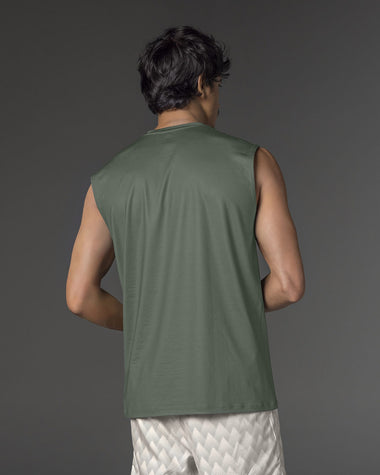 Camiseta manga sisa deportiva y de secado rápido para hombre#color_198-verde-medio