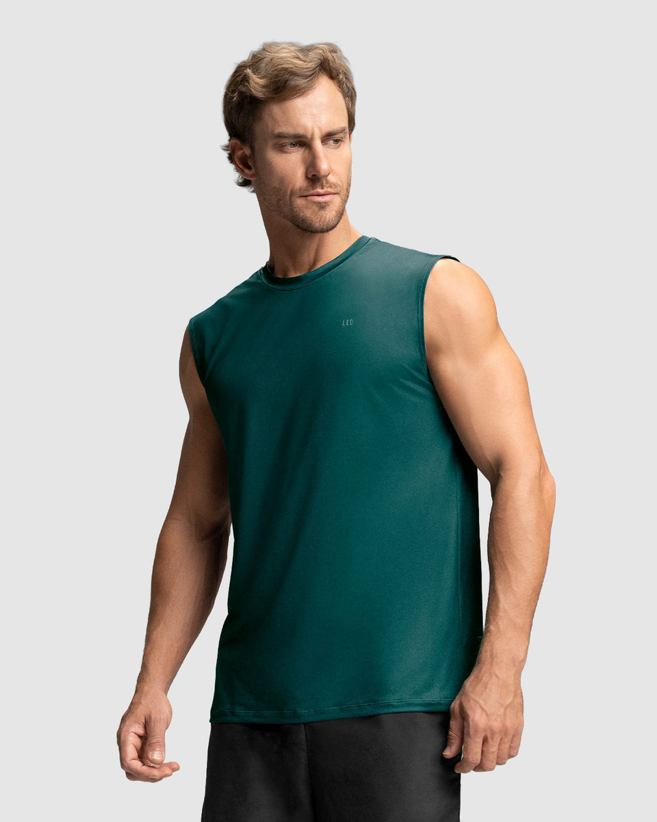 Camiseta manga sisa deportiva y de secado rápido para hombre