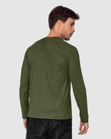 Camiseta deportiva masculina manga larga con protección UV#color_604-verde