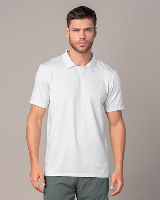 Camiseta deportiva transpirable con cuello tipo polo#color_000-blanco