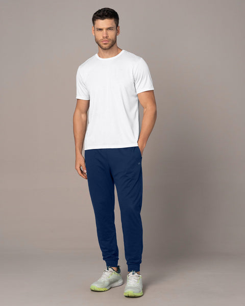 Jogger deportivo estilo sudadera con bolsillos laterales funcionales#color_559-azul-oscuro