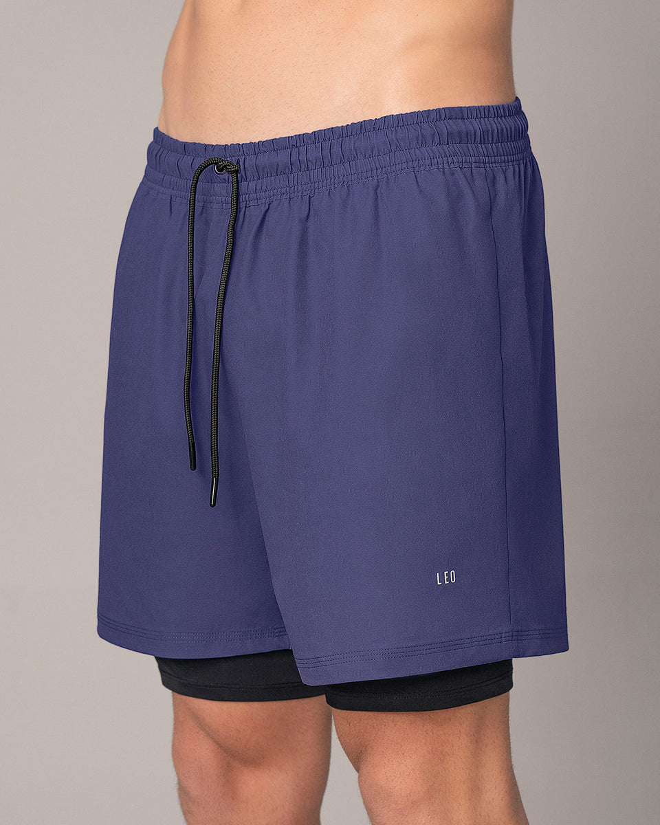 Pantaloneta deportiva con bolsillo lateral con bóxer interno