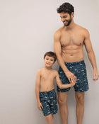 Pantaloneta de baño para niño con bolsillo lateral