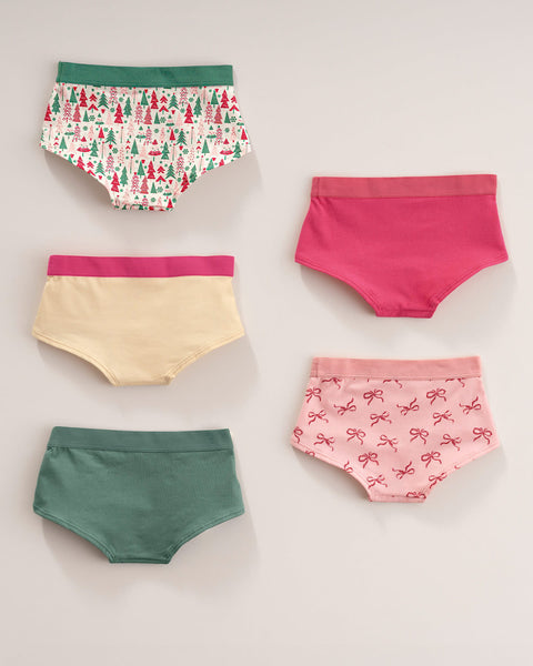 Paquete x 5 panties tipo hipster para niña#color_s31-verde