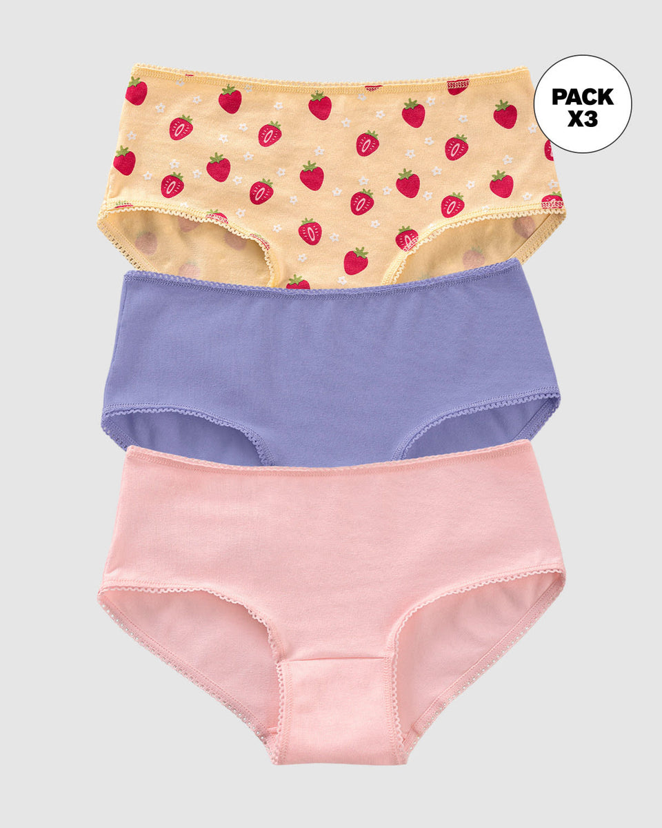 Paquete x3 panty clásico para niña