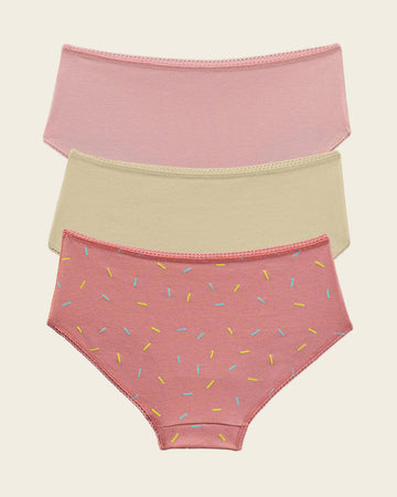 Paquete x3 panty clásico para niña#color_s08-rosado-claro-amarillo-estampado-chispitas