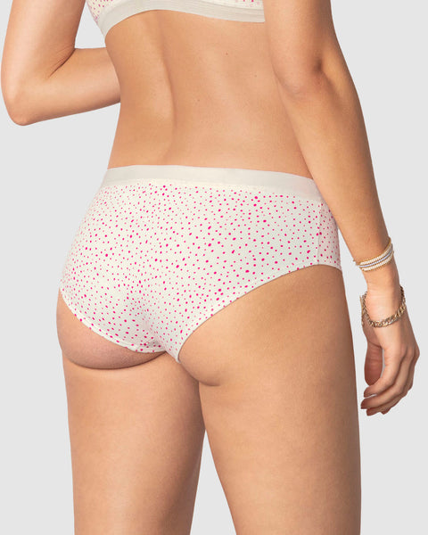 Paquete x 3 panties estilo hipster en algodón#color_s54-marfil-estampado-puntos-morado-azul