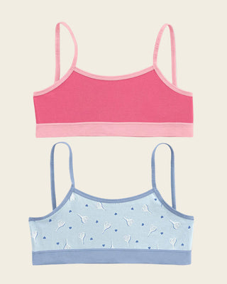 Paquete x 2 Top para niña#color_s07-fucsia-azul-estampado-monitos