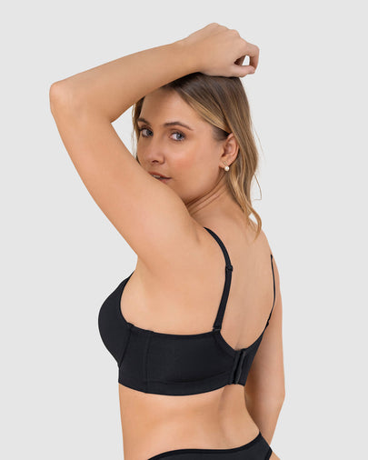Brasier triangular de realce suave y espalda ancha#color_700-negro