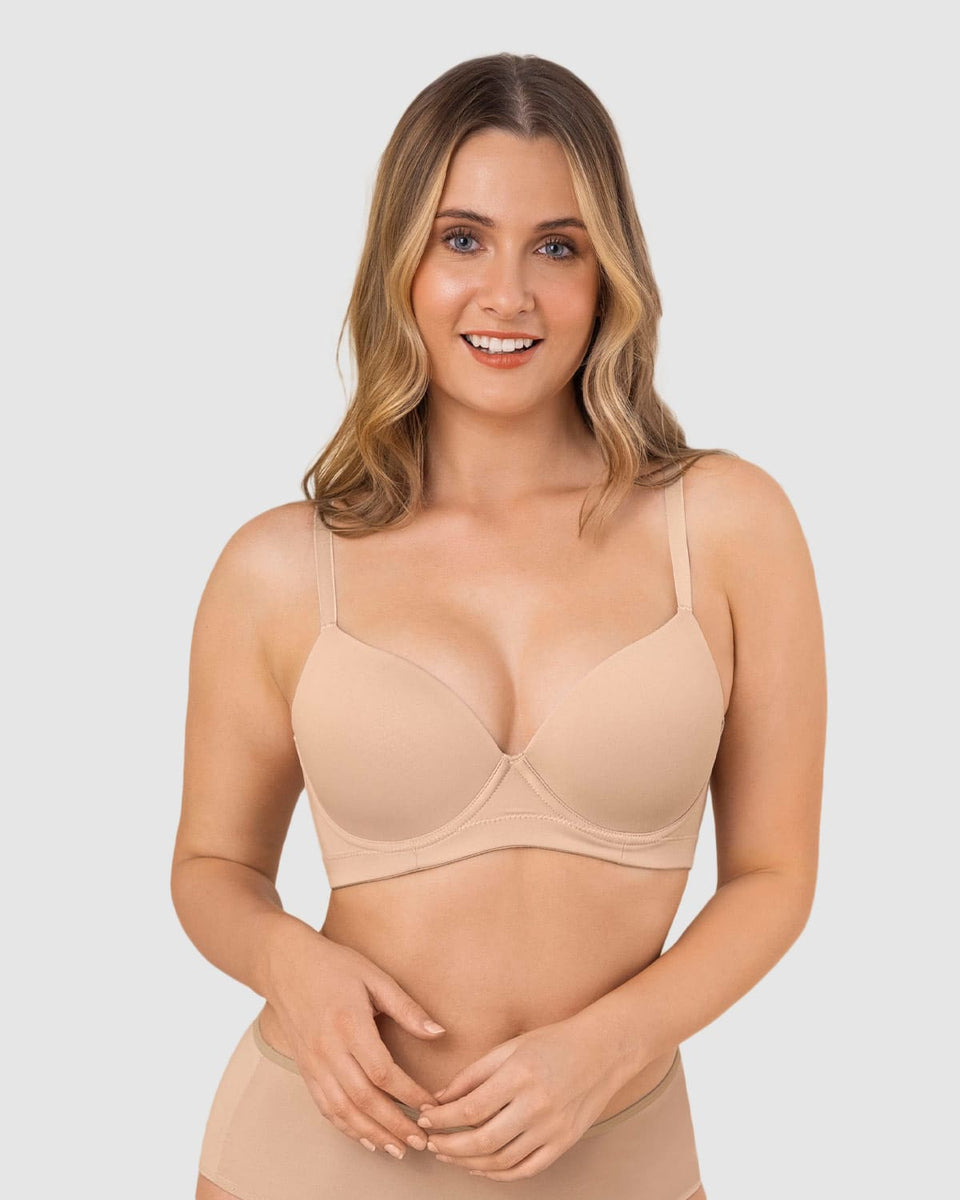 Brasier triangular de realce suave y espalda ancha