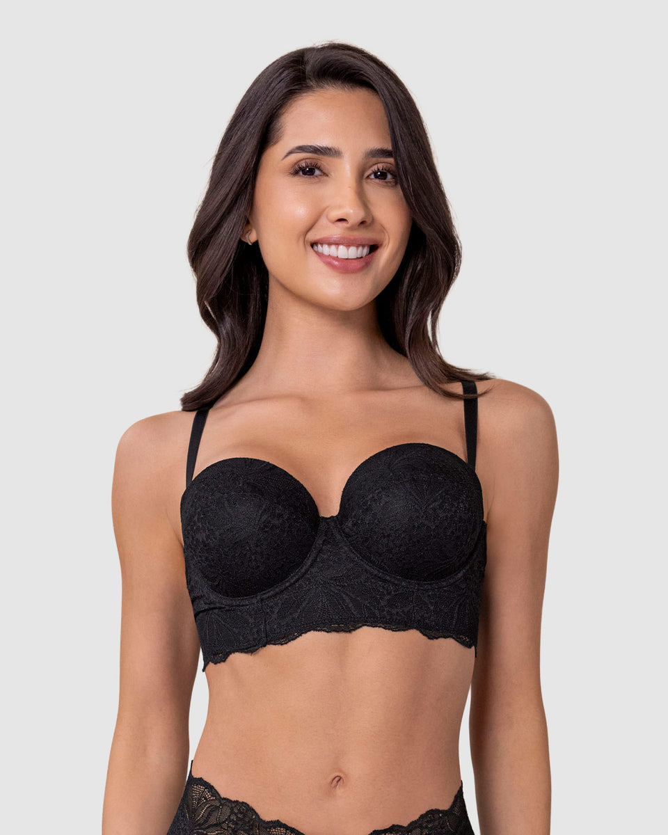 Brasier balconet de encaje con realce incorporado