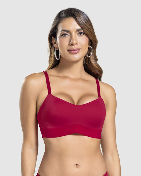 Brasier tipo top ultraliviano con copas internas fijas#color_323-rojo