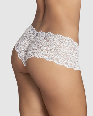 Panty estilo hípster en encaje sexy con refuerzo en algodón#color_003-white