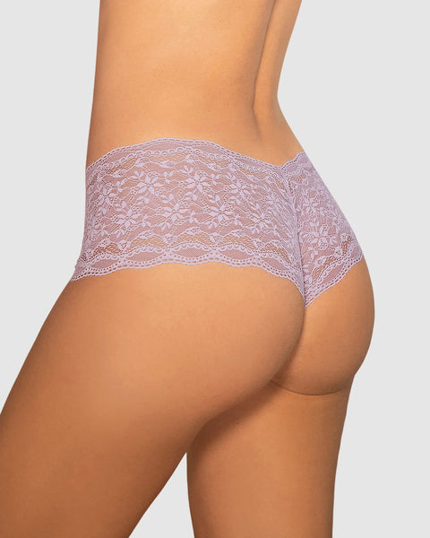 Panty estilo hípster en encaje sexy con refuerzo en algodón#color_410-lila