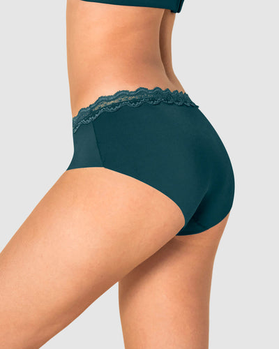 Panty hipster con encaje en cintura tiro medio#color_068-verde-esmeralda