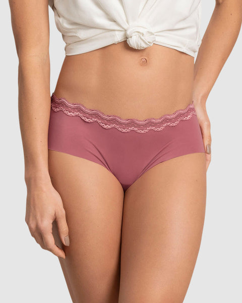 Panty hipster con encaje en cintura tiro medio#color_221-terracota-medio