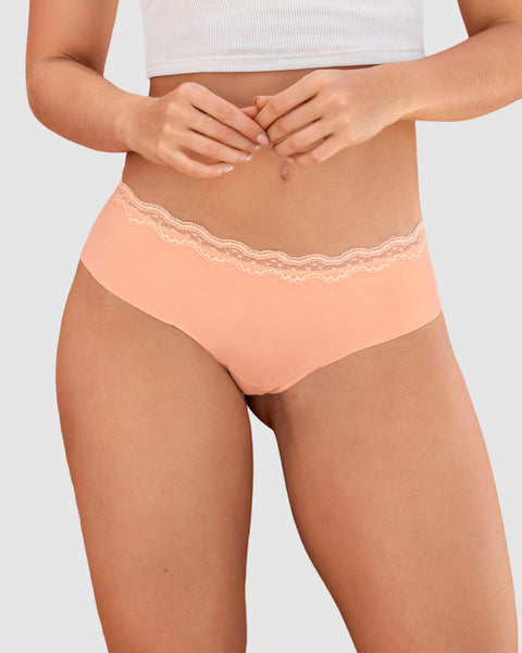 Panty hipster con encaje en cintura tiro medio#color_271-mandarina-oscuro