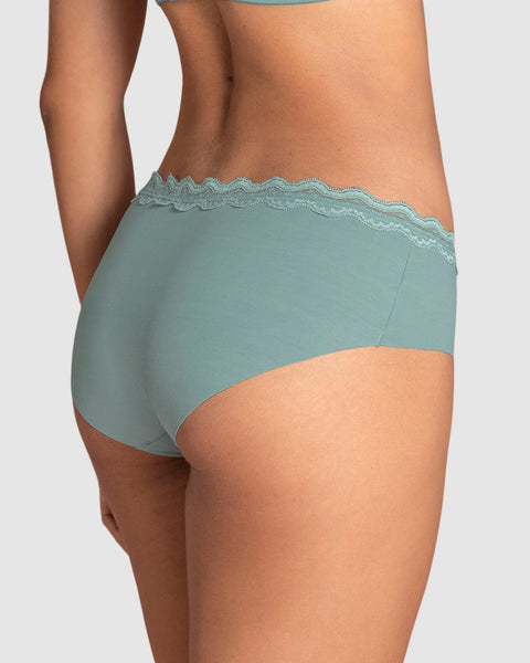 Panty hípster con encaje en cintura tiro medio#color_717-verde-azul