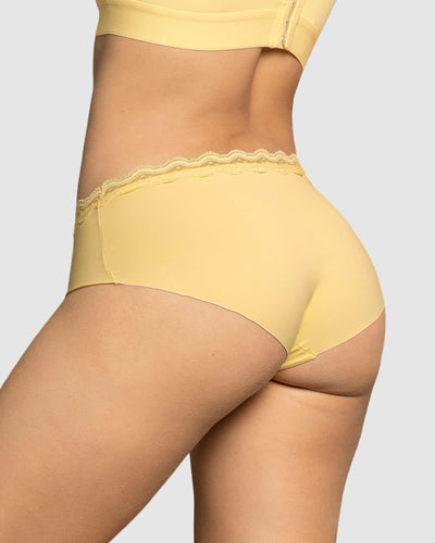 Panty hípster con encaje en cintura tiro medio#color_b58-amarillo