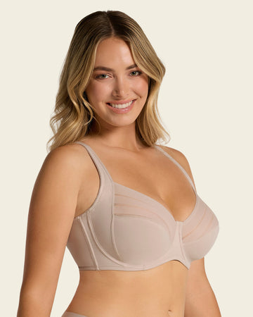 Brasier de buen cubrimiento ideal para busto pesado Natural Support#colo_802-cafe-claro