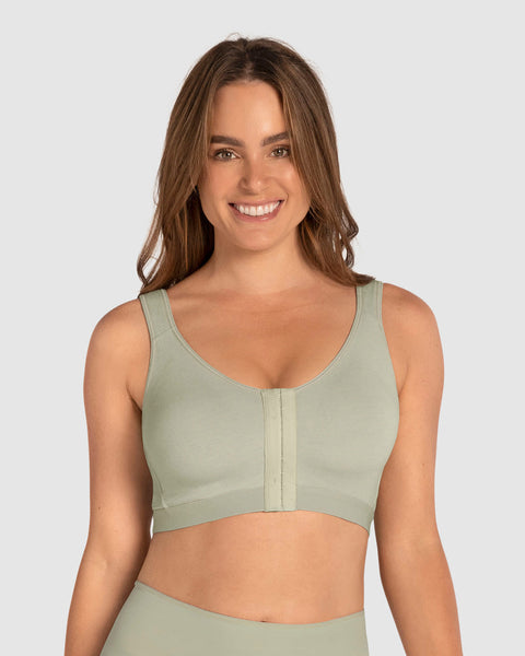 Brasier tipo top multiusos ultracómodo en algodón All in One Bra#color_697-verde-claro