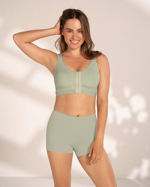 Brasier tipo top multiusos ultracómodo en algodón All in One Bra#color_697-verde-claro