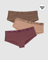 Panties cacheteros paquete x 3 ultracómodos#color_s05-arena-vino-aceituna