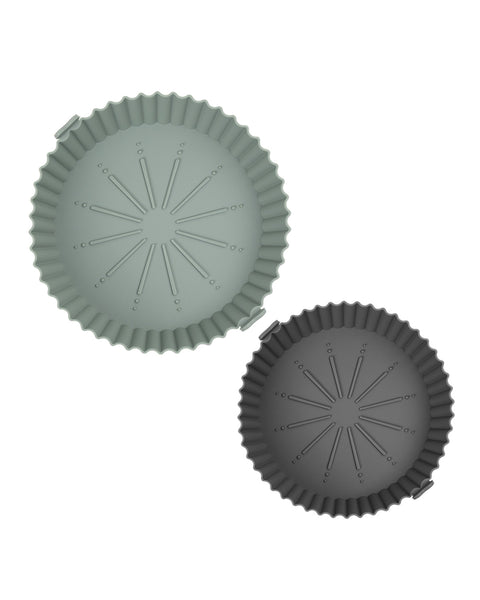 Set x 2 Bandejas Para Air Fryer#color_657-verde-con-gris
