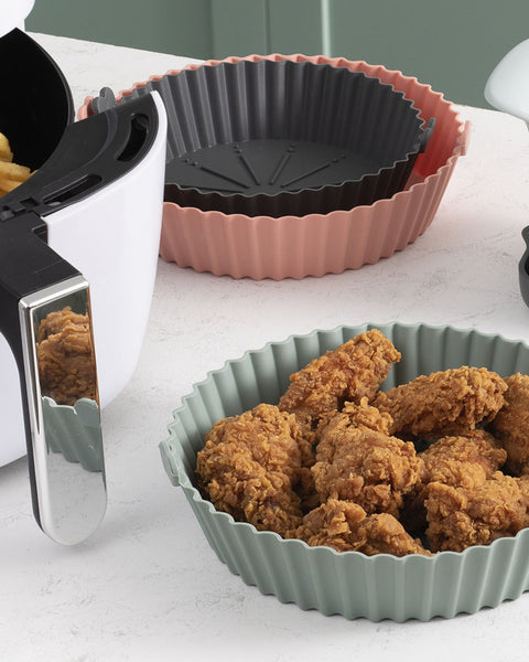 Set x 2 Bandejas Para Air Fryer#color_657-verde-con-gris