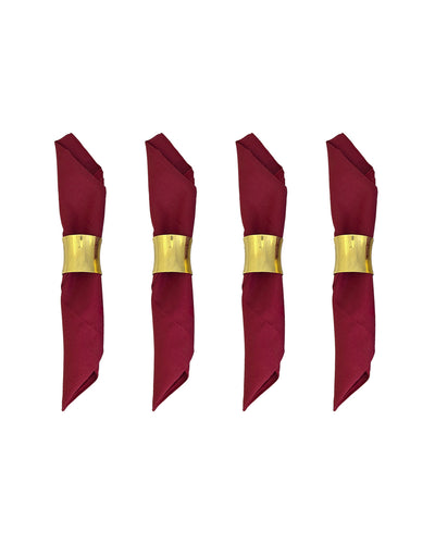 Set x 4 Servilletas Tela + Servilletero Dorado#color_127-dorado