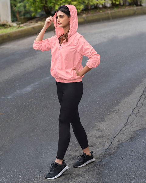 Chaqueta manga larga con bolsillos laterales para mujer#color_299-rosado-medio