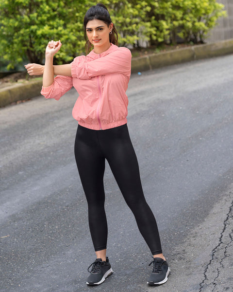 Chaqueta manga larga con bolsillos laterales para mujer#color_299-rosado-medio
