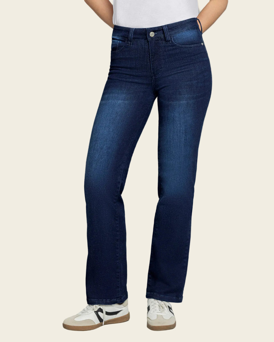 Jean levanta glúteos bota recta