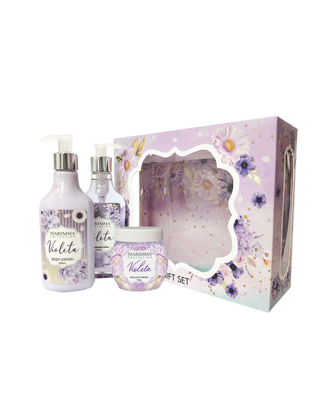 Jabón Líquido 250 ml Body Lotion 250 ml y Exfoliante Corporal 135 g#color_002-violetas